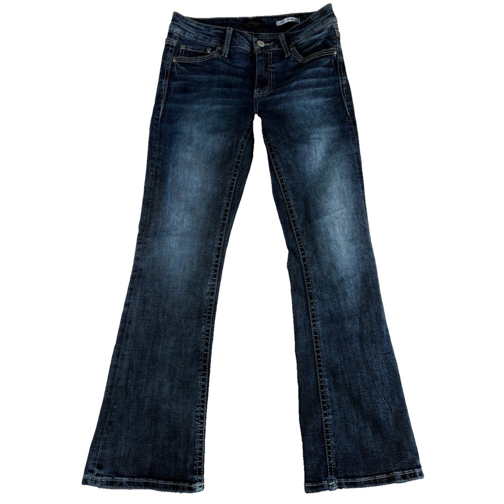 Buckle Daytrip Virgo Bootcut Jeans Women 31x30 Blue Denim Logo Stretch Wiskered